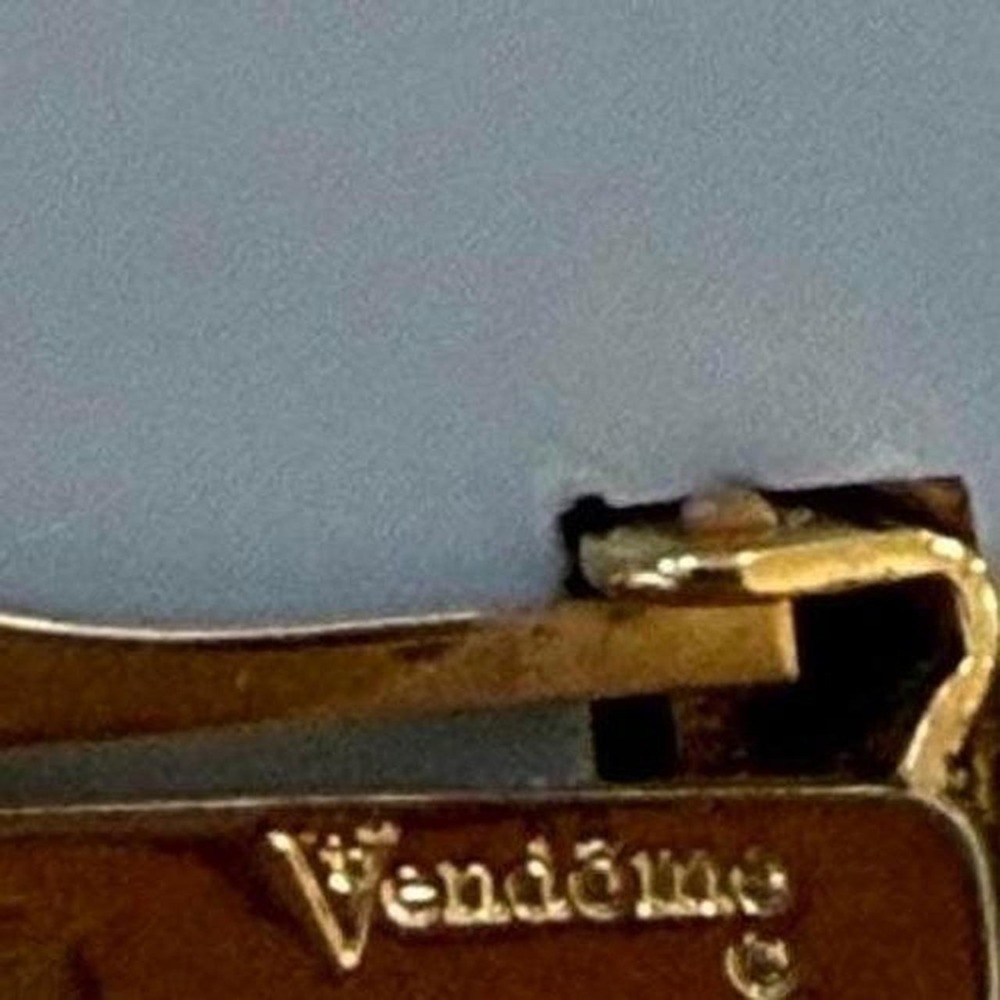 Vintage Vendôme Gold Tone‎ Clip On Earrings Sculptural Swirl Ribbon Statement - Picture 6 of 7